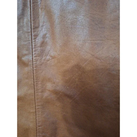 Vintage Pioneer Wear Cowhide Leather Vest Women Sz 12 Cow Print Western USA Made - Picture 10 of 14